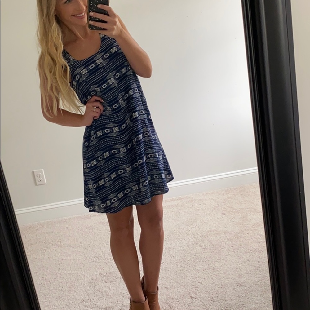 Navy Blue print dress